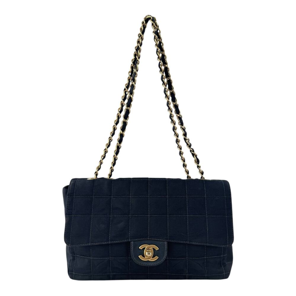 Chanel Vintage Travel Line Chocolate Bar Flap Bag